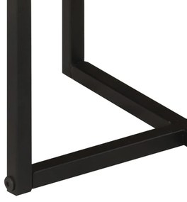 Tavolino salotto 45x45x35cm in legno massello di acacia e ferro