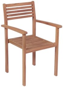 Sedie da Giardino 2 pz con Cuscini Antracite Massello di Teak