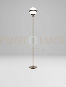 Peggy lampada da terra bianco lucido ottone anticato 1 luce attacco...