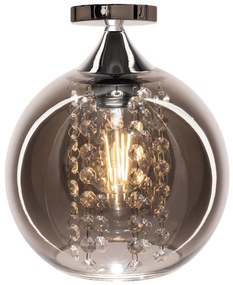 Lampada pensile di vetro rispecchiato  con cristalli APP599-1C