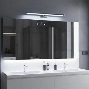 Illuminazione LED per specchio da bagno KLIMT, 12 W, 230 V, 3000/4000/6000 K selezionabili, 60 cm, IP44, finitura cromo lucido