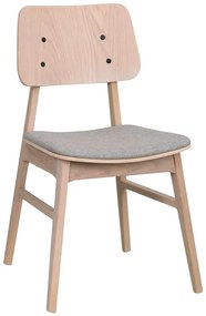 Sedia da pranzo marrone chiaro con seduta grigio chiaro Nagano - Rowico