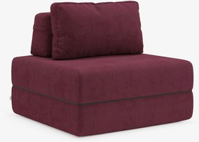 Rift poltrona letto con materasso alto 24 cm e memory foam - schienale mobile e tessuto smacchiabile T31