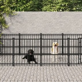 Gabbia per Cani da Esterno in Acciaio 16,89 m²