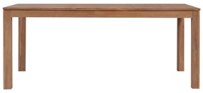 Tavolo in legno massello di teak finitura naturale 180x90x76 cm