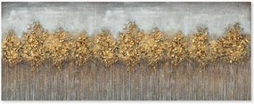 Quadro su tela dipinto a mano Bosco Dorato