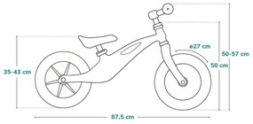 Lionelo - Bicicletta senza pedali BART Celeste