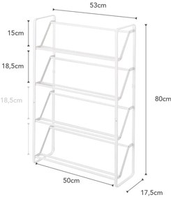 Scarpiera bianca in metallo Frame - YAMAZAKI