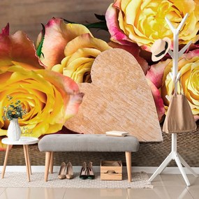 Carta da parati – Rose gialle di San Valentino