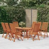 Sedie da Giardino Pieghevoli 8pz in Legno Massello di Eucalipto cod mxl 13987