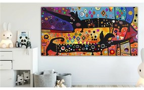 Quadro Extravagant Dogs (1 Part) Wide  Colore colorful, Dimensioni e Misure 120x60