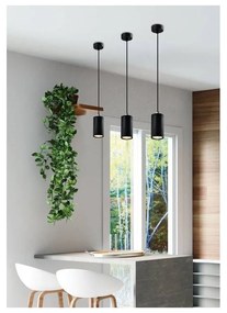 Lampada a sospensione nera con paralume in metallo ø 7 cm Tubo - Candellux Lighting