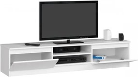 Mobile Porta TV 160 Cm 2 Ante 2 Vani A Giorno Bianco Opaco Artika