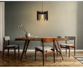 Lampadario a sospensione con filo 1xE27/60W/230V nero diametro 23 cm