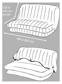 Copridivano elasticizzato marrone a 3 posti Essentiel - douceur d'intérieur