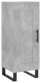 Credenza grigio cemento 34,5x34x90 cm in legno multistrato