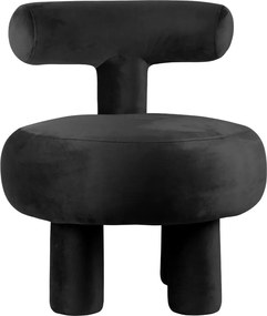 Poltrona in velluto nero Abrazo - Leitmotiv