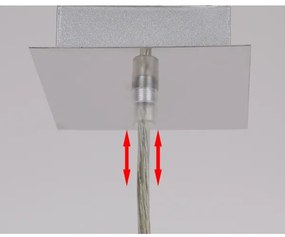 Lampadario su corda ODEN 1xG9/40W/230V d. 12 cm