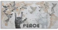 Dipinto su Tela Peace 120x3x60 cm in Legno e Canvas