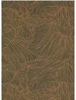 Ferm Living Carta da parati Coral - Dark Green/ Gold