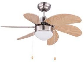 Ventilatore da soffitto Rivaldo rovere, struttura grigio ø 78 cm