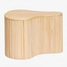 Tavolino con contenitore in rattan (↑39 cm) Carmie NATURAL - Sklum