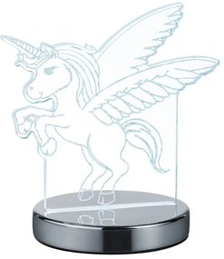 Lampada da tavolo a LED in argento lucido (altezza 17 cm) Karo - Trio