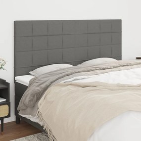 Testiere 4 Pz Grigio Scuro 100x5x78/88 Cm İn Tessuto /