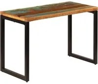 Tavolo da Pranzo 115x55x76 cm Legno Massello Recuperato Acciaio 247332