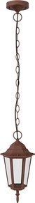 Lampione Storico a Sospensione E27 IP54 Corten - Serie Tosca