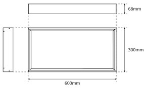 Plafoniera LED 60x30 32W da soffitto UGR19 CCT con driver Philips Colore Bianco Variabile CCT