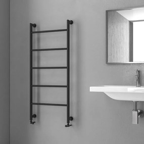 Termoarredo scalda salviette 1200x560mm colore nero opaco KAM-D6012N - KAMALU