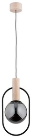 Lampadario a sospensione con filo NIKI 1xE14/10W/230V nero/beige