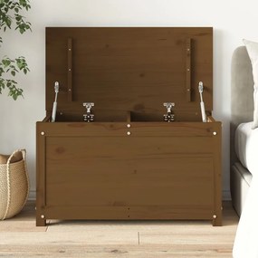 Contenitore Portaoggetti Ambra 80x40x45,5cm Legno Massello Pino /