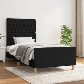 Giroletto Senza Materasso Nero 90x200 Cm İn Tessuto /