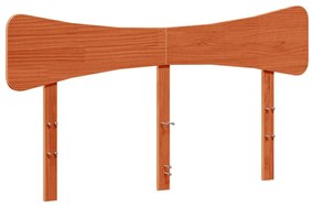 Testiera marrone cera 150 cm in legno massello di pino
