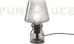 Lumetto gleam interamente in vetro grigio 1 luce attacco e27 17x255cm