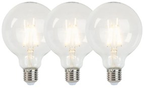 Set di 3 lampadine LED dimmerabili E27 G95 5W 470lm 2700K
