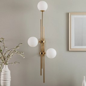 ALDEX Applique 1073Y30, a 3 luci, oro