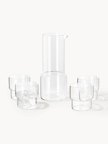 Set di caraffa e bicchieri in vetro soffiato Gustave 5 pz