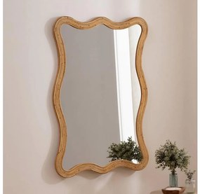 Atmosphera - Specchio da parete MAGGIE 100x70 cm in rattan