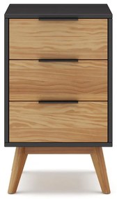 Comodino in legno di pino in colore naturale Lavis - Marckeric