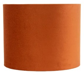 Paralume in tessuto arancione con interno dorato 18/18/14