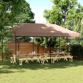 Tenda Da Festa Pieghevole Pop-up Tortora 580x292x315 Cm /