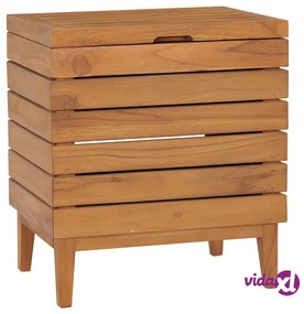 vidaXL Cesto Portabiancheria 40x30x45 cm in Massello di Teak