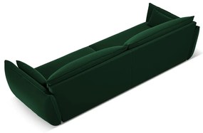 Divano verde scuro con rivestimento in velluto 248 cm Vanda – Mazzini Sofas