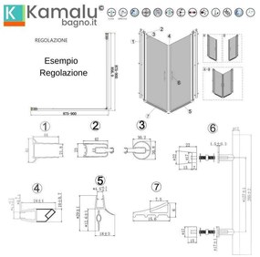 Kamalu - Box doccia nero 85x90 due battenti altezza 200h | KS2800AN