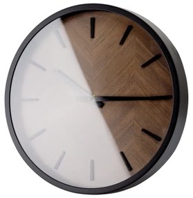 Orologio da parete Ø 30 cm 1xAA nero/marrone