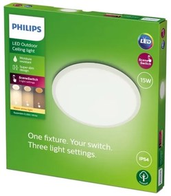 Philips - Lampada LED dimmerabile da esterno SUPERSLIM LED/15W/230V IP54 bianco