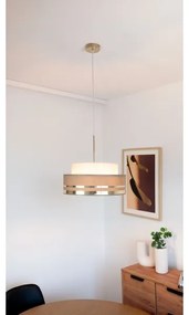 Lampadario a sospensione con filo TAMI 1xE27/60W/230V beige/marrone/oro